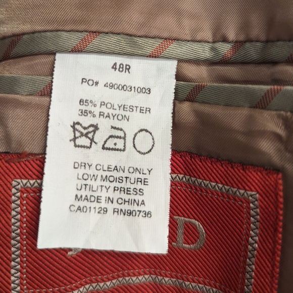 Izod Men Blazer sports coat jacket houndstooth gray two button classic fit 48R - Picture 6 of 8